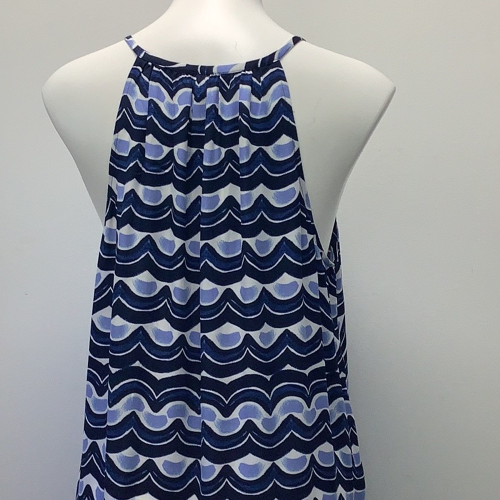 Tommy Bahama “making waves” Blue and White Patterned Dress size xl - Picture 6 of 12